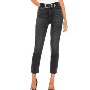 RE/DONE Originals 90s High Rise Ankle Crop Jeans - Faded Coal - size 29-NWT